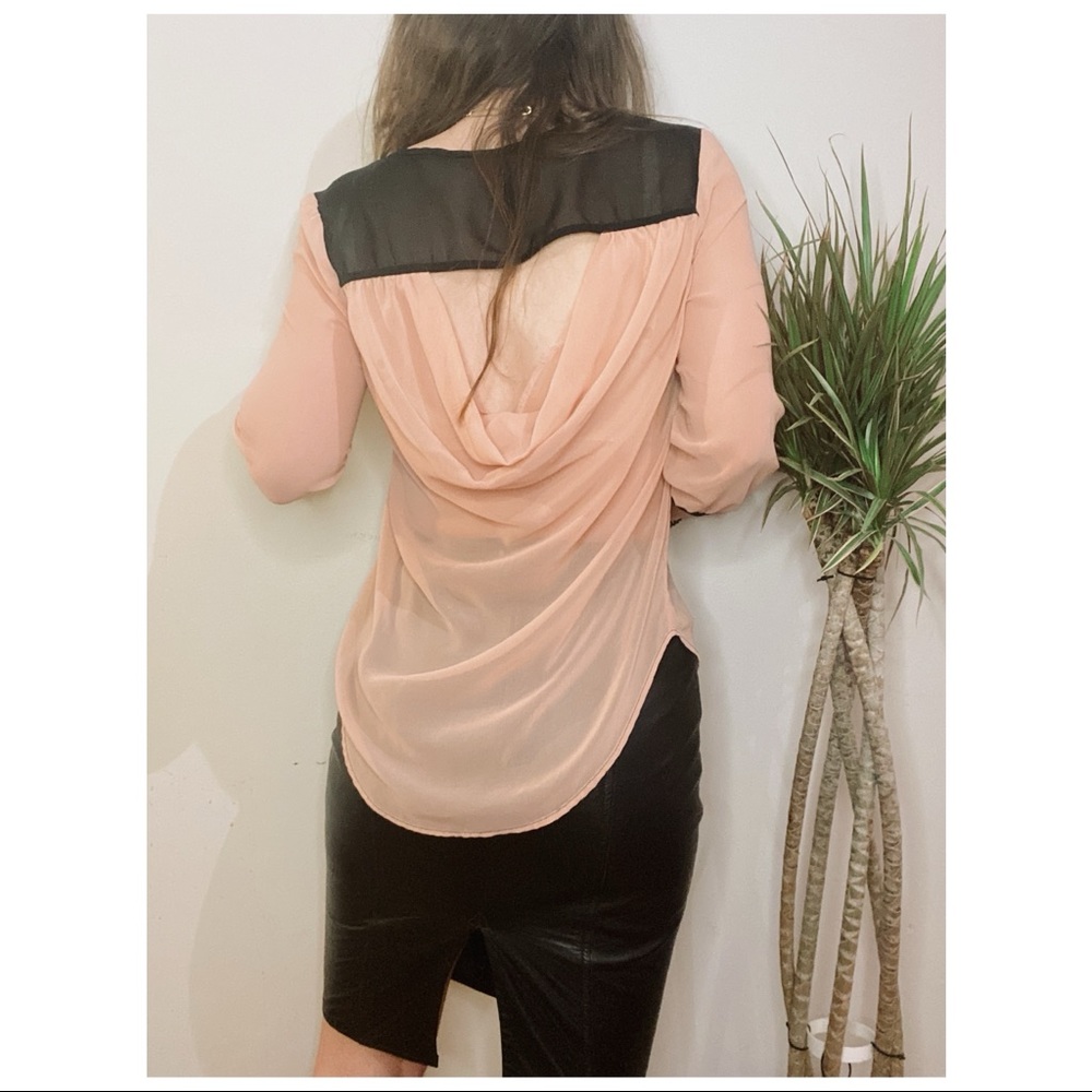 peppermint draped blouse